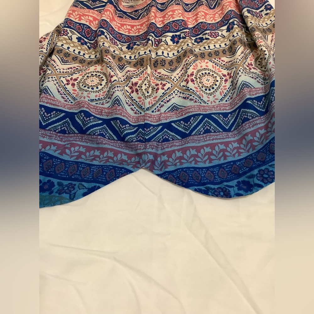 Sleeveless Boho Beach Dress New Stripe & Geometric Print Dress - Picture 7 of 16